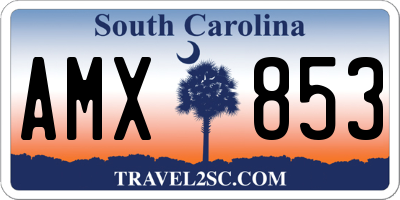 SC license plate AMX853