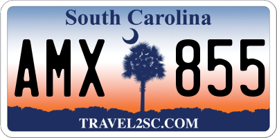 SC license plate AMX855
