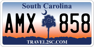 SC license plate AMX858
