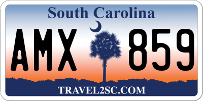 SC license plate AMX859