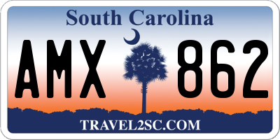 SC license plate AMX862