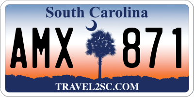 SC license plate AMX871