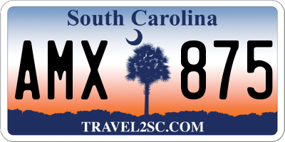 SC license plate AMX875