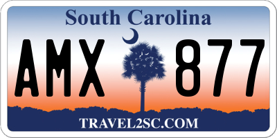 SC license plate AMX877