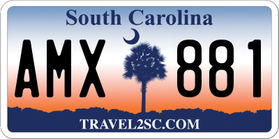 SC license plate AMX881
