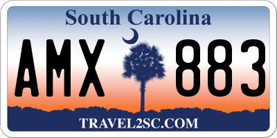 SC license plate AMX883