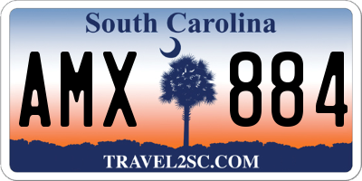 SC license plate AMX884