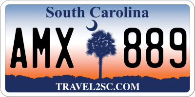 SC license plate AMX889