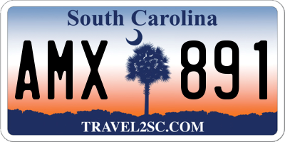 SC license plate AMX891
