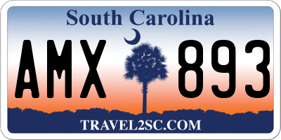 SC license plate AMX893