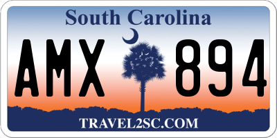 SC license plate AMX894