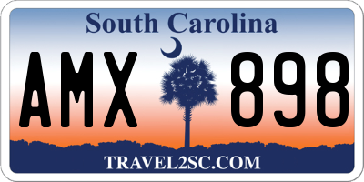 SC license plate AMX898