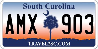 SC license plate AMX903