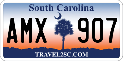 SC license plate AMX907