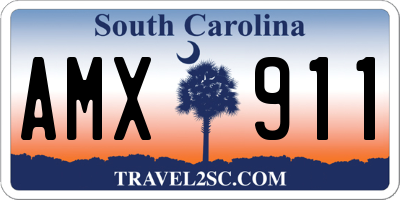 SC license plate AMX911