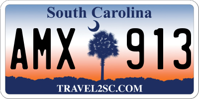 SC license plate AMX913