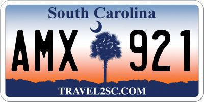 SC license plate AMX921