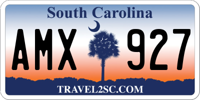 SC license plate AMX927