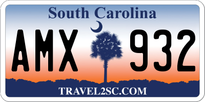 SC license plate AMX932