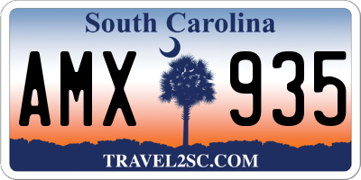 SC license plate AMX935