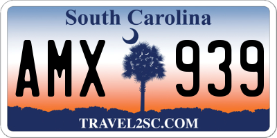 SC license plate AMX939