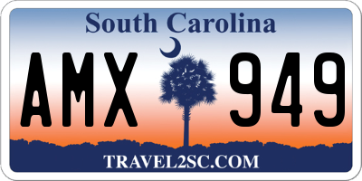 SC license plate AMX949
