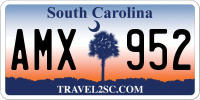 SC license plate AMX952