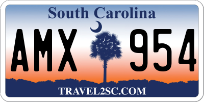 SC license plate AMX954