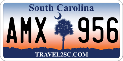 SC license plate AMX956