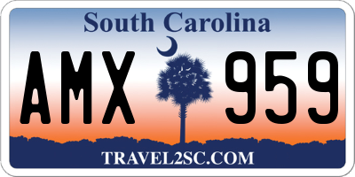 SC license plate AMX959
