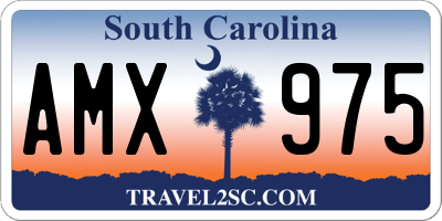 SC license plate AMX975