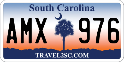 SC license plate AMX976
