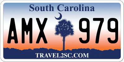 SC license plate AMX979