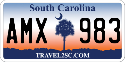 SC license plate AMX983