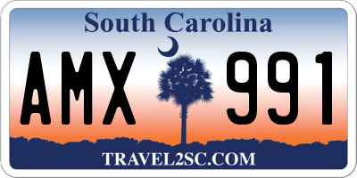 SC license plate AMX991