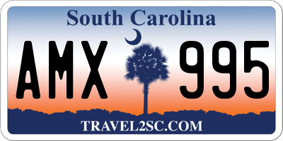 SC license plate AMX995