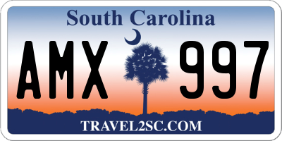 SC license plate AMX997