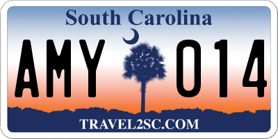 SC license plate AMY014