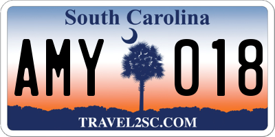 SC license plate AMY018