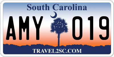 SC license plate AMY019
