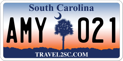 SC license plate AMY021