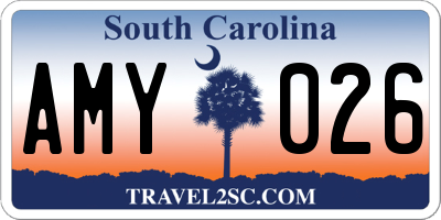 SC license plate AMY026
