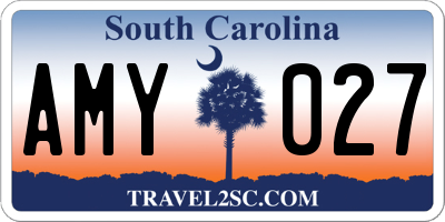 SC license plate AMY027