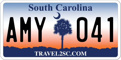 SC license plate AMY041
