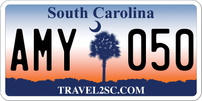 SC license plate AMY050