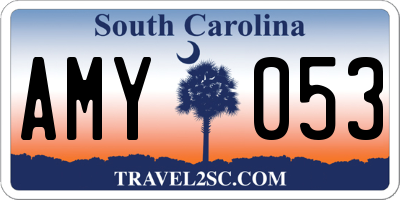 SC license plate AMY053