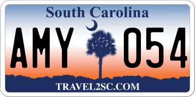 SC license plate AMY054