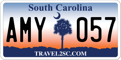 SC license plate AMY057