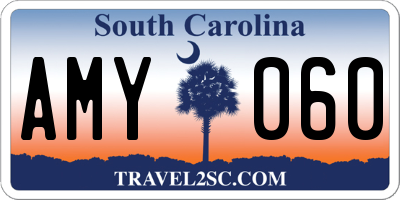 SC license plate AMY060