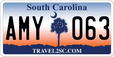 SC license plate AMY063